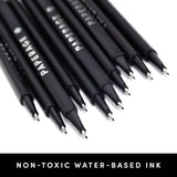 Felt Tip Fine Liner Pen Set – 12pk with Case