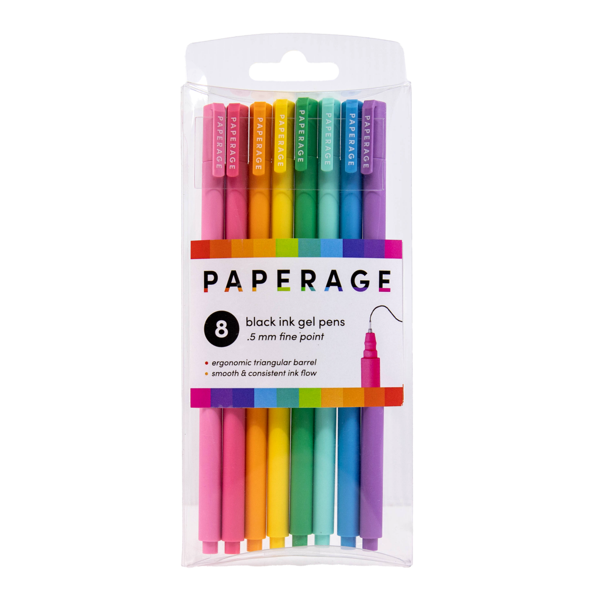 0.5mm Fine Point Black Ink Gel Pens 8PK - Pages & Parcels