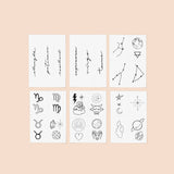 Zodiac Collection: Earth Signs Temporary Tattoo Pack