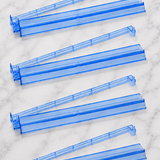 Blue Acrylic Mahjong Tile Racks Racks with Pushers Set of 4, 17.5"W