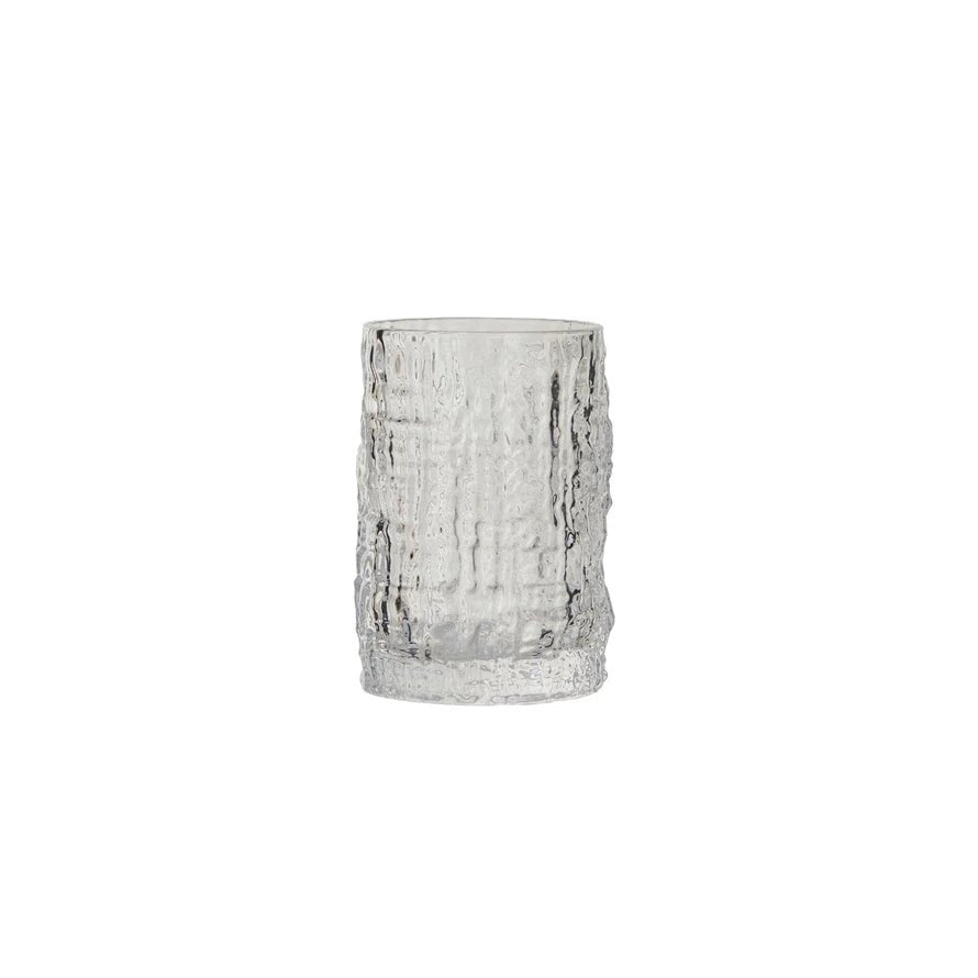 10 ounce embossed drinking glass