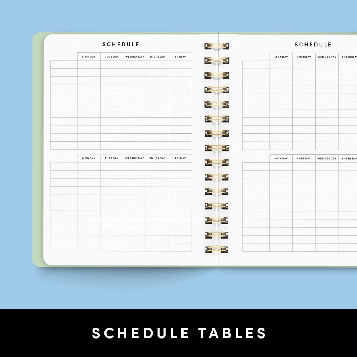 12 Month Medium Spiral Academic Planner - Pages & Parcels