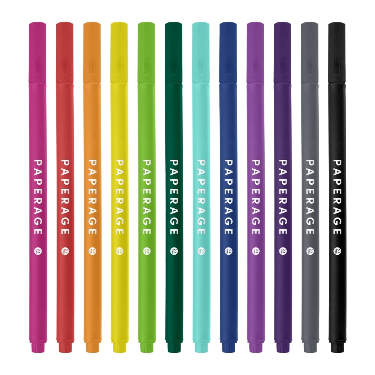 12 Pack Felt Tip Fine Line Marker Pens With Case - Pages & Parcels