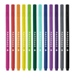 12 Pack Felt Tip Fine Line Marker Pens With Case - Pages & Parcels