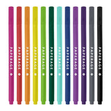 12 Pack Felt Tip Fine Line Marker Pens With Case - Pages & Parcels