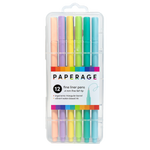 12 Pack Felt Tip Fine Line Pastel Marker Pens With Case - Pages & Parcels