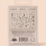 Zodiac Collection: Water Signs Temporary Tattoo Pack