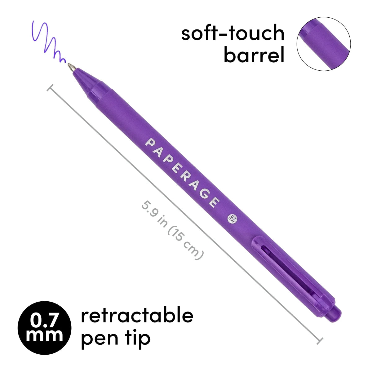 20 Pack Retractable Gel Pens Rainbow - Pages & Parcels