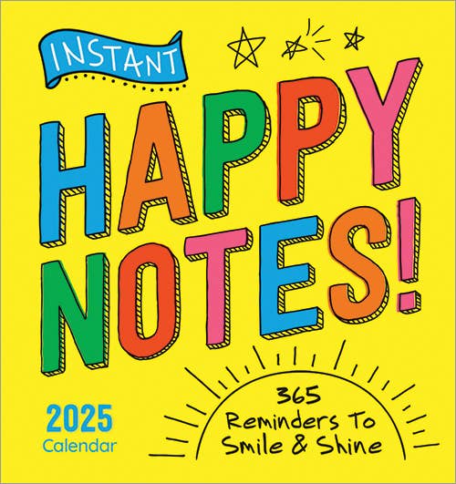 2025 Instant Happy Notes Boxed Calendar - Pages & Parcels