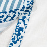 Leopard Striped Western Patchwork Button-up Shirt