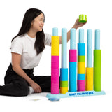 Giant Color Stack Challenge by Relatable – Jumbo Puzzle Game with 50 Logic Challenges, Strategy Game for Kids & Adults, Outdoor Yard Game, Ages 6+