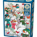 Hill of a Lot of Snowmen 500-Piece Cobble Hill Puzzle