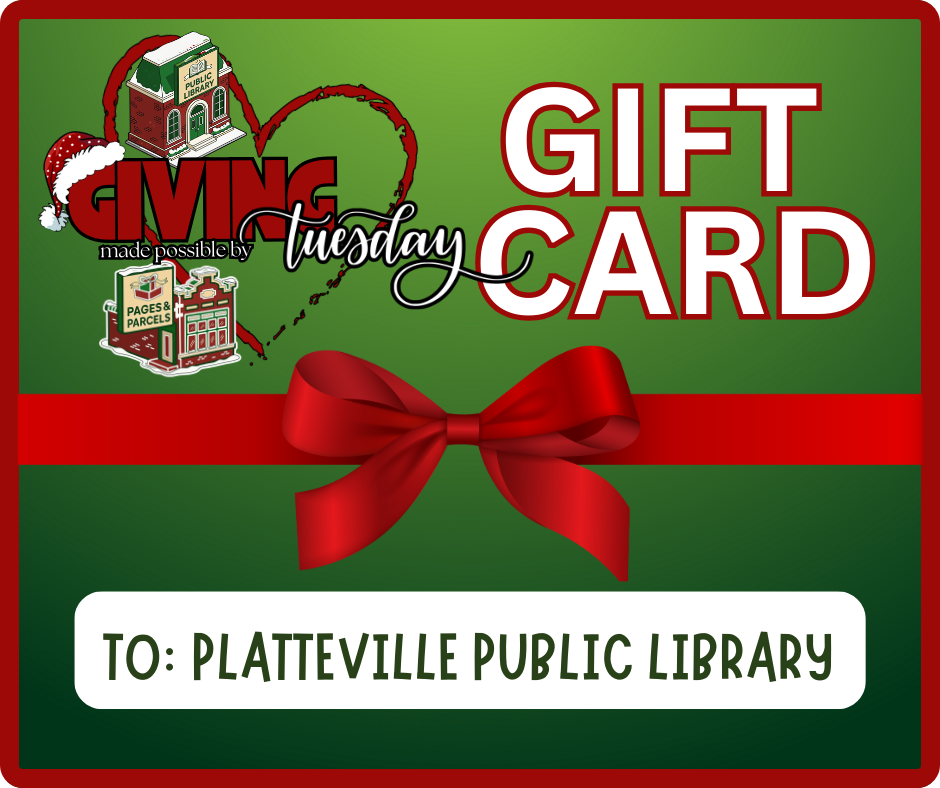 Platteville Public Library Giving Tuesday Giftcard