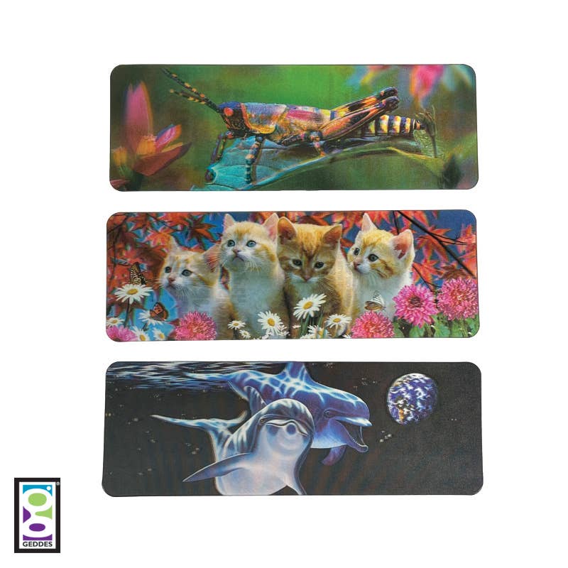 3D LENTICULAR BOOKMARK 50/BG - Pages & Parcels