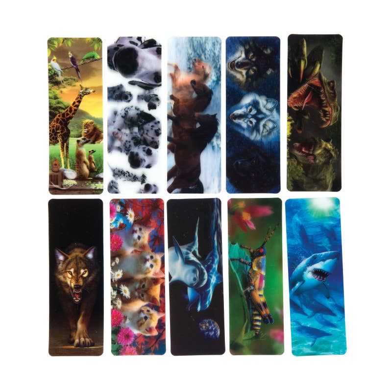 3D LENTICULAR BOOKMARK 50/BG - Pages & Parcels