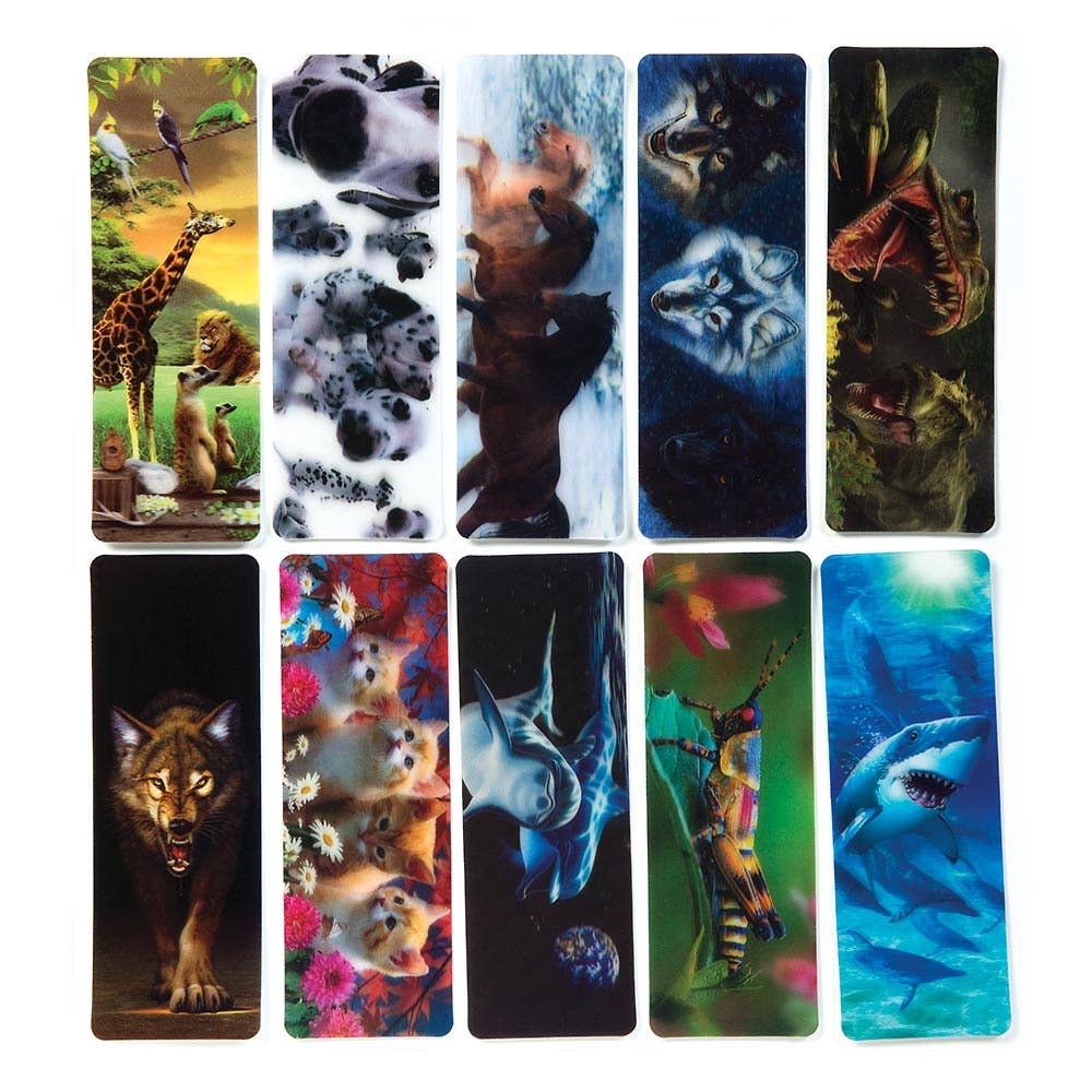 3D LENTICULAR BOOKMARK 50/BG - Pages & Parcels