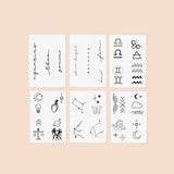 Zodiac Collection: Air Signs Temporary Tattoo Pack