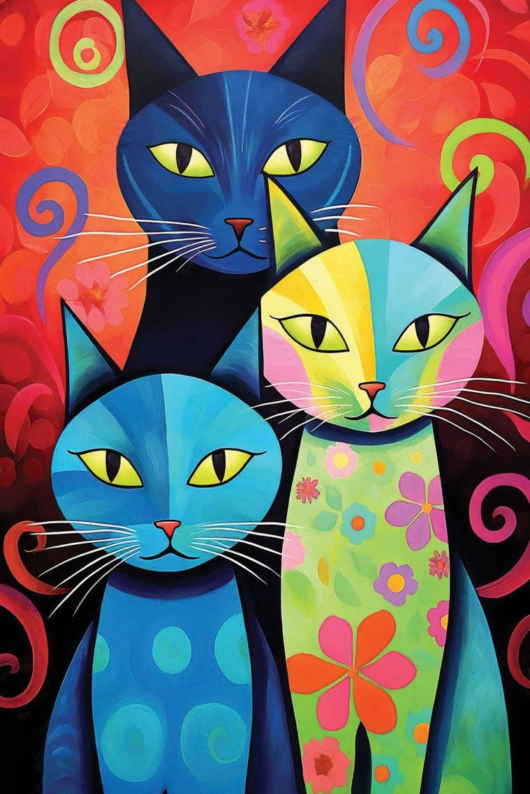 5106 Cat Family 550 pc Puzzle - Pages & Parcels