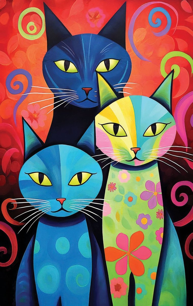 5106 Cat Family 550 pc Puzzle - Pages & Parcels