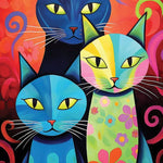 5106 Cat Family 550 pc Puzzle - Pages & Parcels