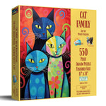 5106 Cat Family 550 pc Puzzle - Pages & Parcels