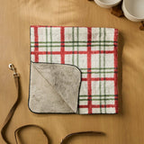 Ribbon Plaid Plush Dog Towel - Holiday 2026