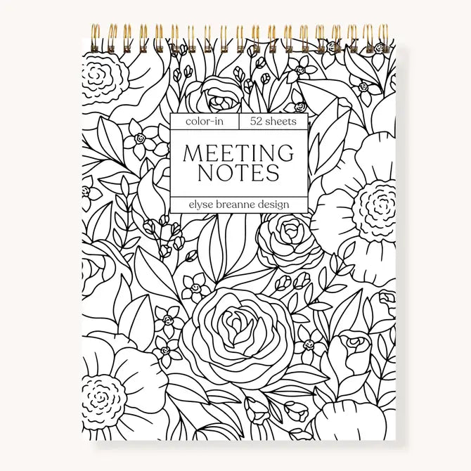 Color-In Spiral Meeting Notes