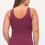 Womens Reversible Seamless Tank W Built In Bra - Plus