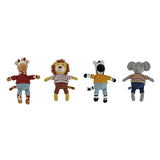 6 - 1/2"L x 5"W x 2"H Plush Animal in Clothes, 4 Styles - Pages & Parcels
