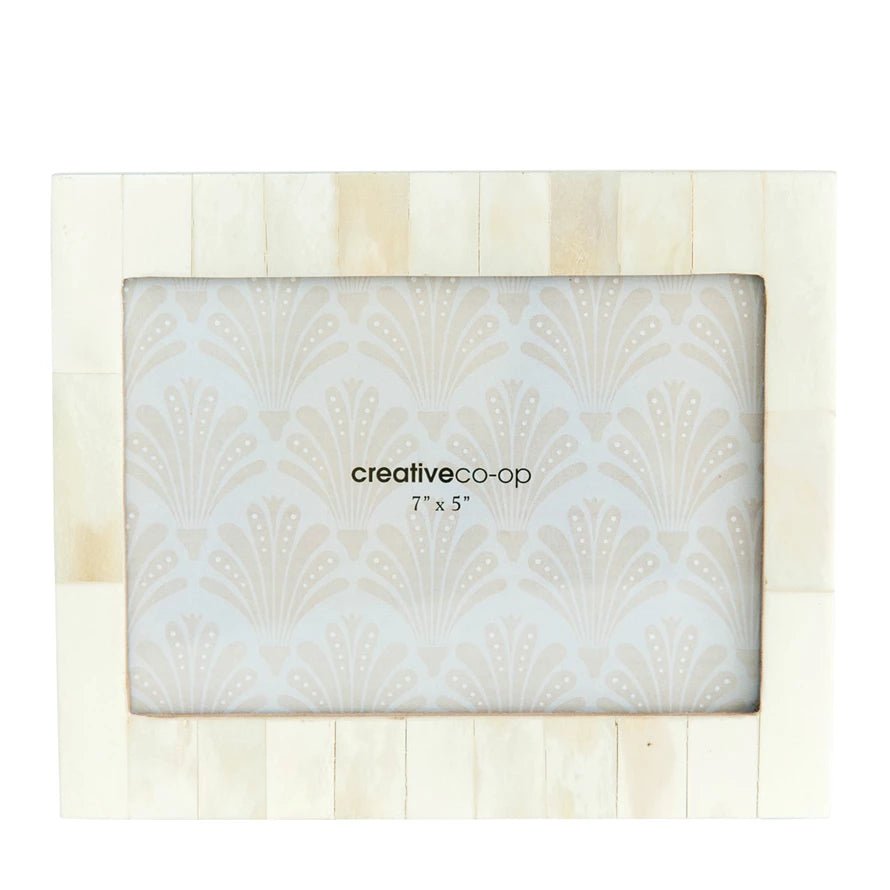 6 - 1/2"L x 8"H Resin Photo Frame, White (Holds 5" x 7") - Pages & Parcels