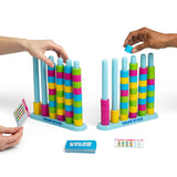 Color Stack Challenge by Relatable – Fast-Paced Color Puzzle Game for Kids, Teens, and Families – Fun 2 Player Game with Stack Racks, Rings & Challenge Cards