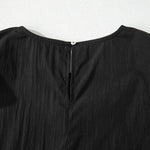 66 Contrast Trim Dual Ruffle Short Sleeve Blouse - Pages & Parcels