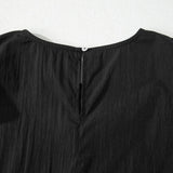 66 Contrast Trim Dual Ruffle Short Sleeve Blouse - Pages & Parcels