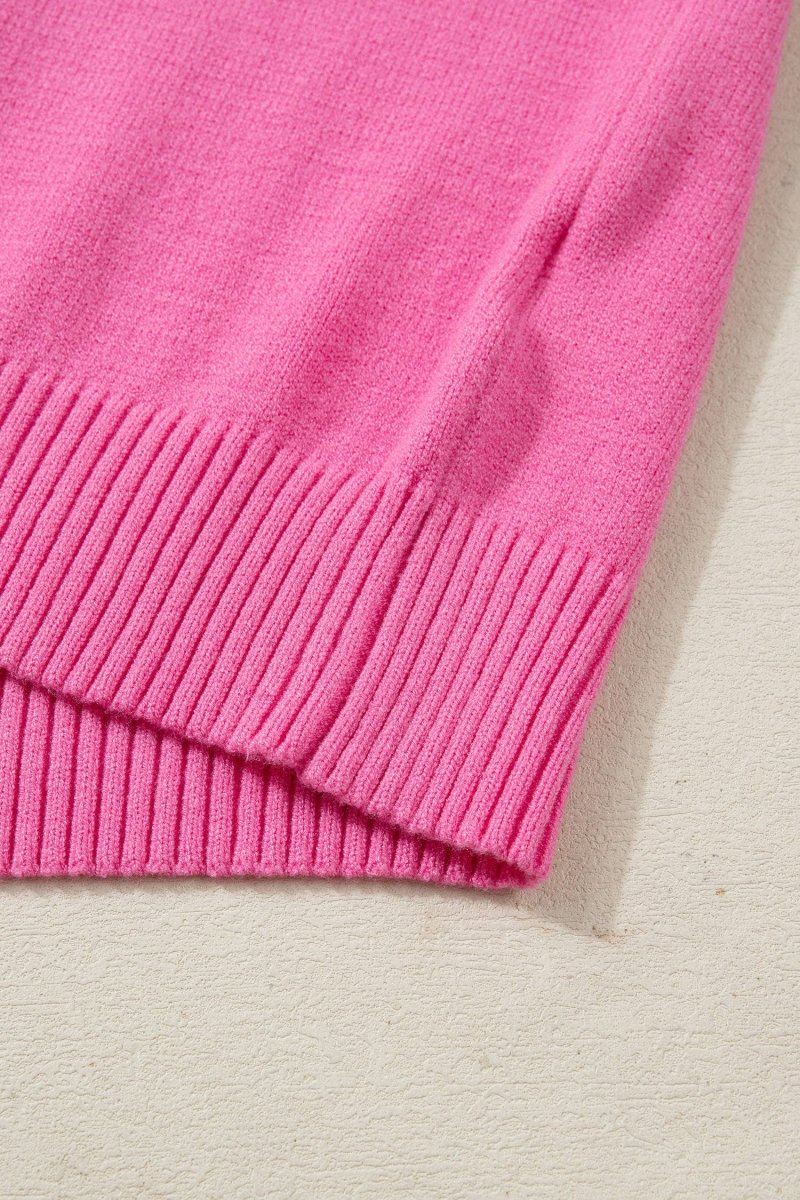 66 Ribbed Trim Ruffle Short Sleeve Sweater - Pages & Parcels
