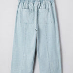 66 Stripe Mid Rise Drawstring Waist Denim Jeans - Pages & Parcels