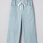66 Stripe Mid Rise Drawstring Waist Denim Jeans - Pages & Parcels