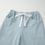 66 Stripe Mid Rise Drawstring Waist Denim Jeans - Pages & Parcels