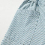 66 Stripe Mid Rise Drawstring Waist Denim Jeans - Pages & Parcels