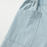 66 Stripe Mid Rise Drawstring Waist Denim Jeans - Pages & Parcels
