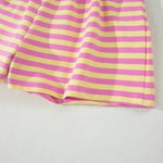 66 Stripe Short Sleeve Top and Skirt Lounge Set - Pages & Parcels