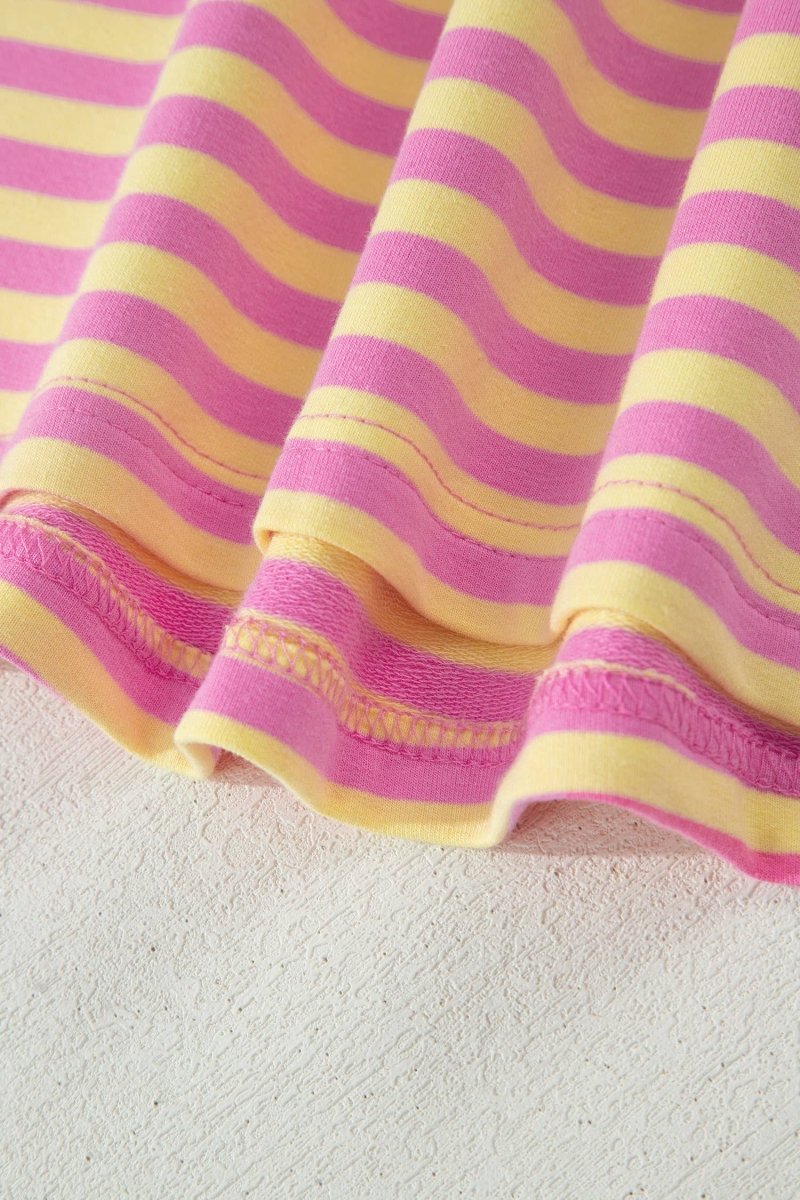 66 Stripe Short Sleeve Top and Skirt Lounge Set - Pages & Parcels
