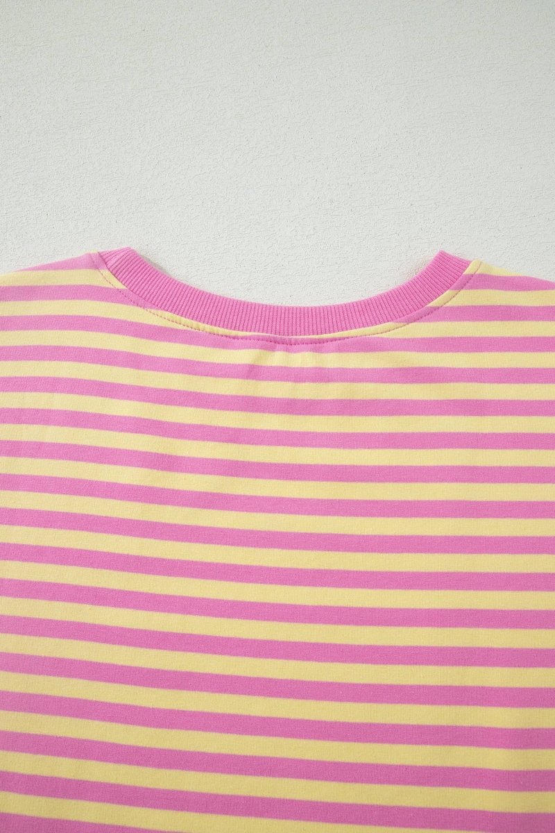66 Stripe Short Sleeve Top and Skirt Lounge Set - Pages & Parcels