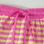 66 Stripe Short Sleeve Top and Skirt Lounge Set - Pages & Parcels