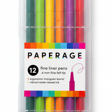 12 Pack Felt Tip Fine Line Marker Pens With Case