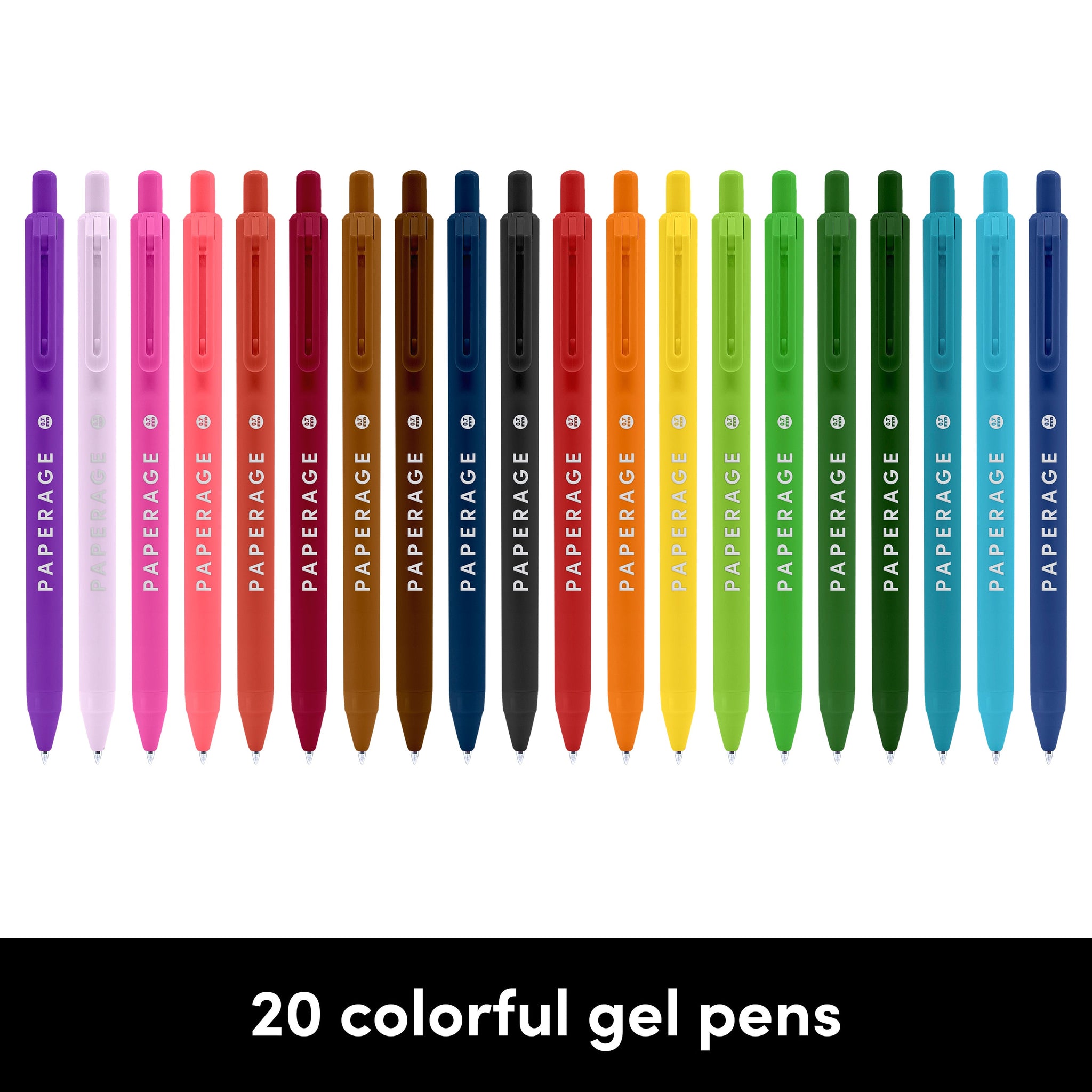 Rainbow Pens Gel Retractable 20pk