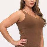 Womens Reversible Seamless Tank W Built In Bra - Plus