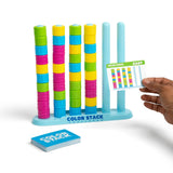 Color Stack Challenge by Relatable – Fast-Paced Color Puzzle Game for Kids, Teens, and Families – Fun 2 Player Game with Stack Racks, Rings & Challenge Cards