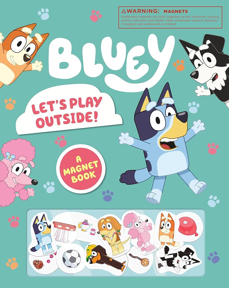 Bluey: Let's Play Outside!: A Magnet Book cover image
