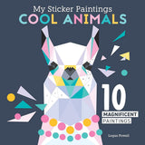 My Sticker Paintings: Cool Animals: 10 Magnificent Paintings (Happy Fox Books) For Kids 6-10 - Llama, Koala, Unicorn, Wolf, and More, with Up to 100 Removable, Reusable Stickers per Design cover image