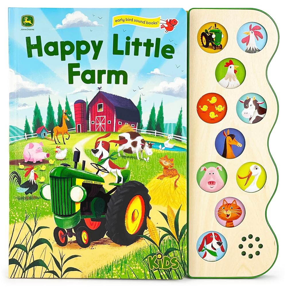 Happy Little Farm (John Deere Kids: Children's Interactive 10-Button Early Bird Sound Books) (John Deere Kids; Early Bird Sound Books) cover image